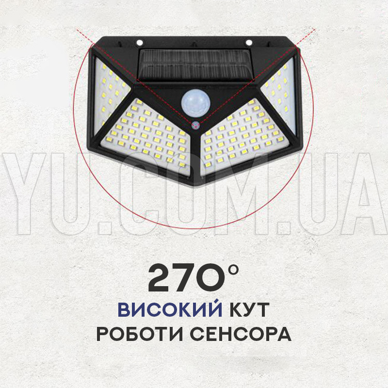 Вуличний світильник на сонячній батареї з датчиком руху BL CL 100 Вуличний світильник на сонячній батареї з датчиком руху BL CL 100